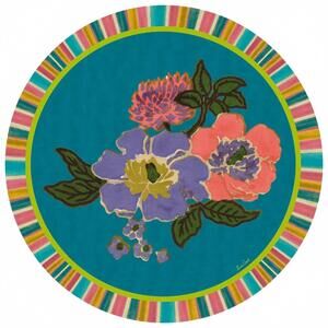 NEW LISA CORTI masonite sughero placemats in dandelion peacock